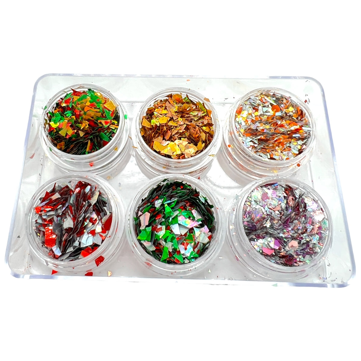 Christmas Cheer Combo Set of Shattered Dreams Cut Glitter Mixes for Epoxy and UV Resin Art