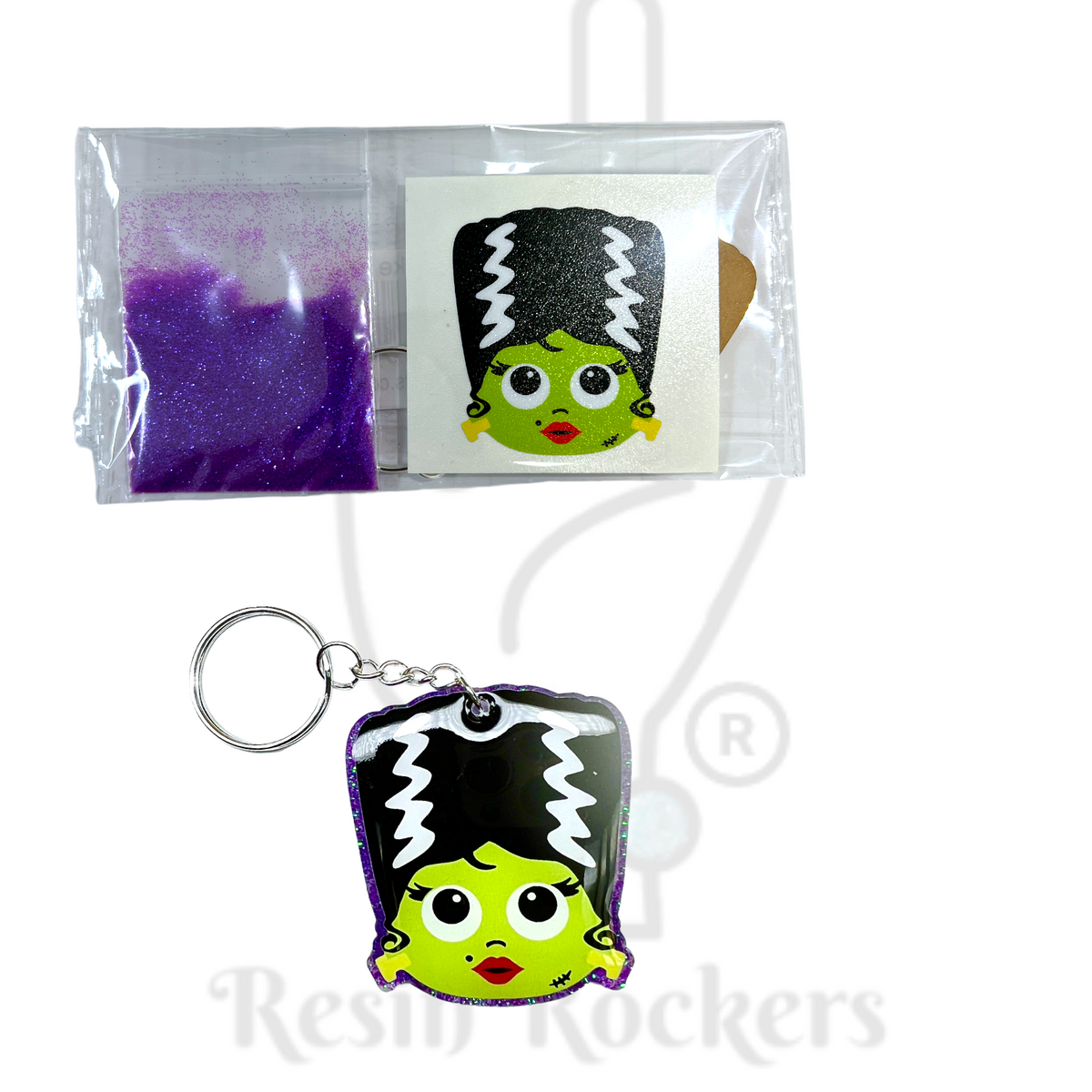 Bride of Frankenstein Acrylic Blank With Decal Keychain Kit