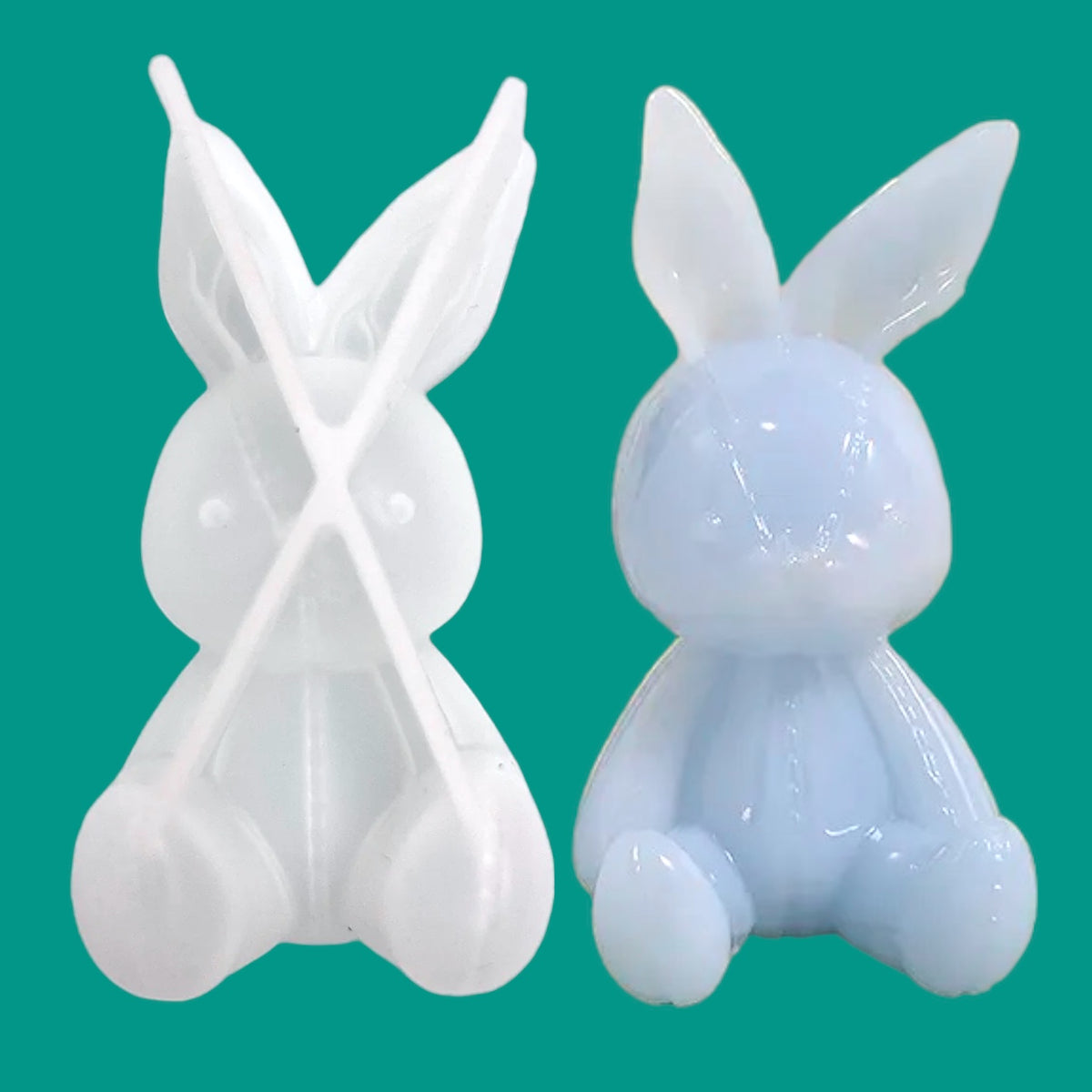 3D Sitting Velveteen Rabbit Mold for UV and Epoxy Resin