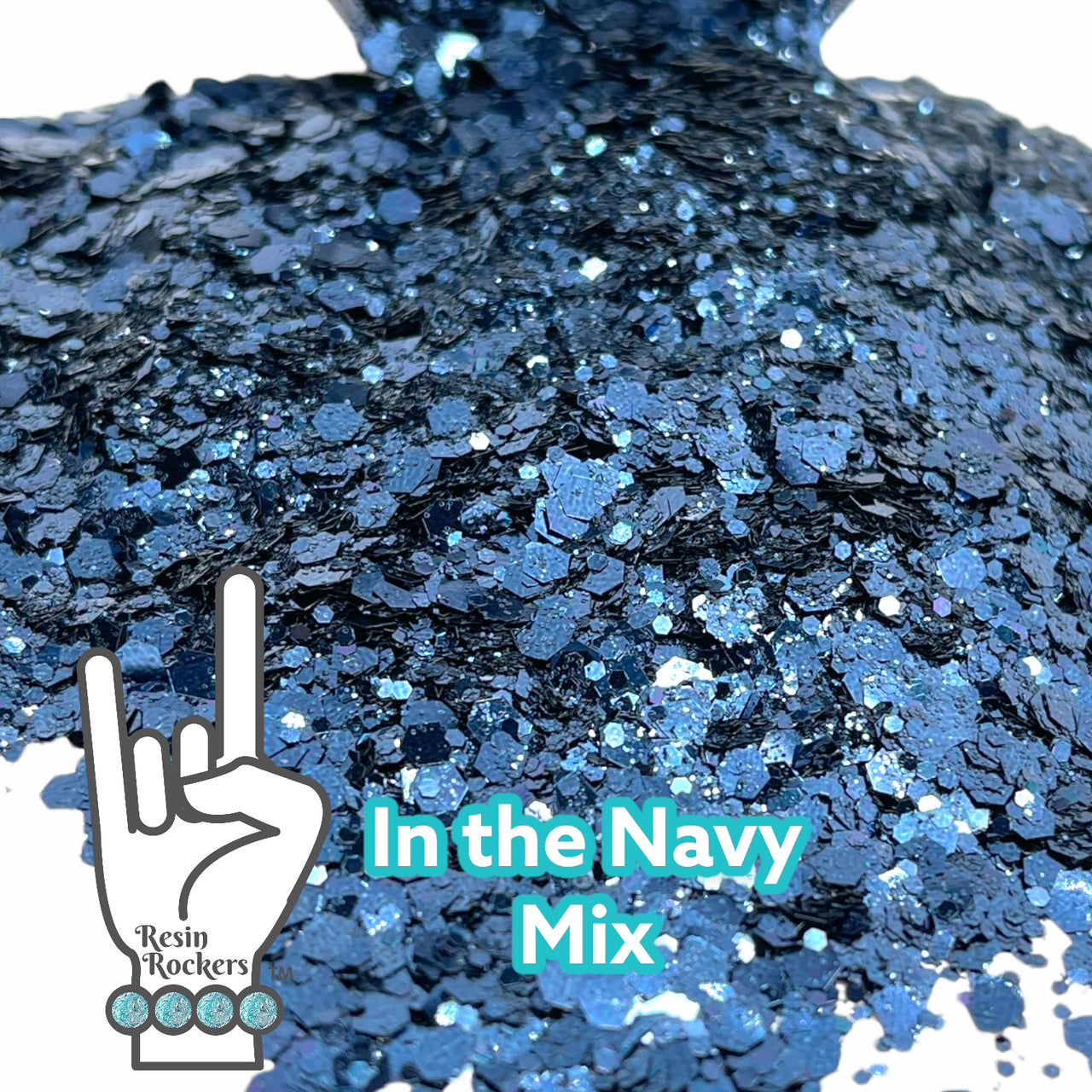 In the Navy Pixie for Poxy Chunky Glitter Mix