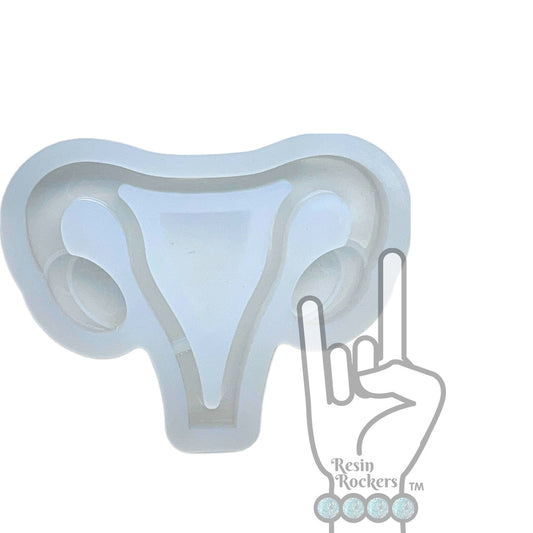 UV Safe Uterus Shaker Badge Reel or Phone Grip Shaker Silicone Mold for Epoxy and UV Resin Art