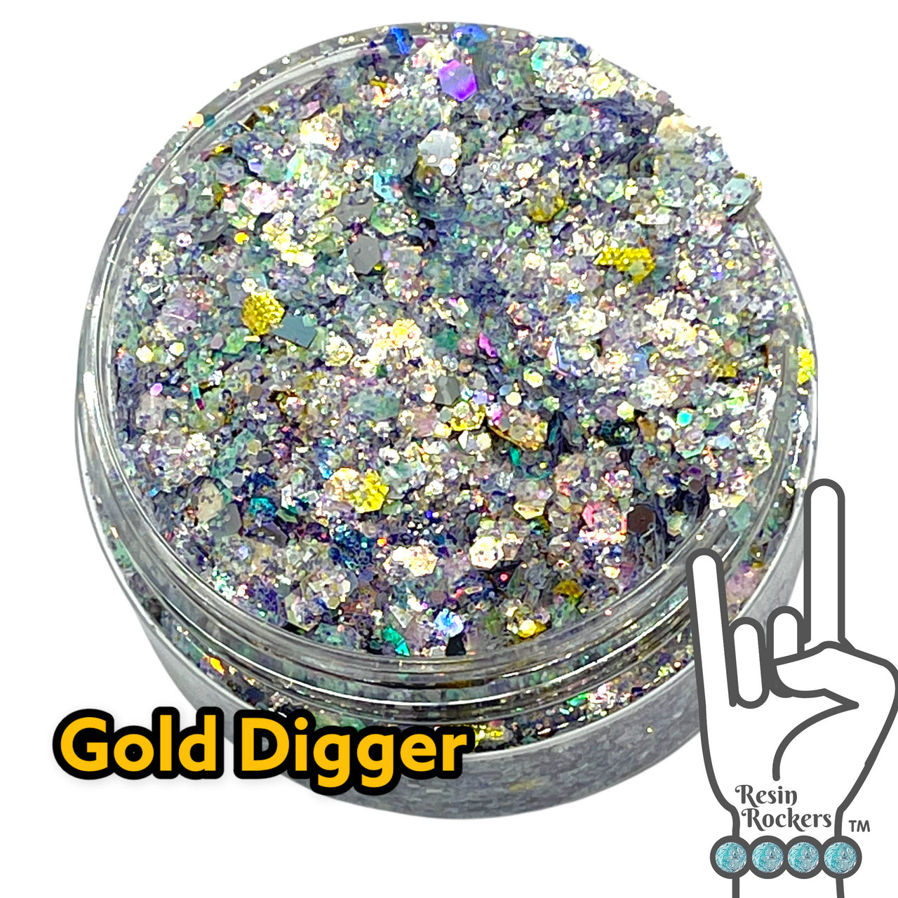 Gold Digger Premium Pixie for Poxy Chunky Glitter Mix 1 oz.