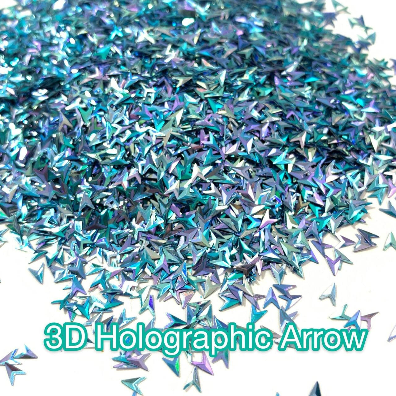 Broken Arrow 3D Chunky Holographic Blue & Purple Glitter Shapes for UV and Epoxy Resin Art