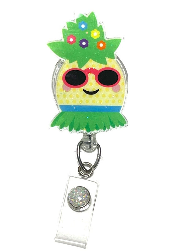Badge Reel Blank with Alligator Clip and Button Snap in a Variety of Colors  & Clear