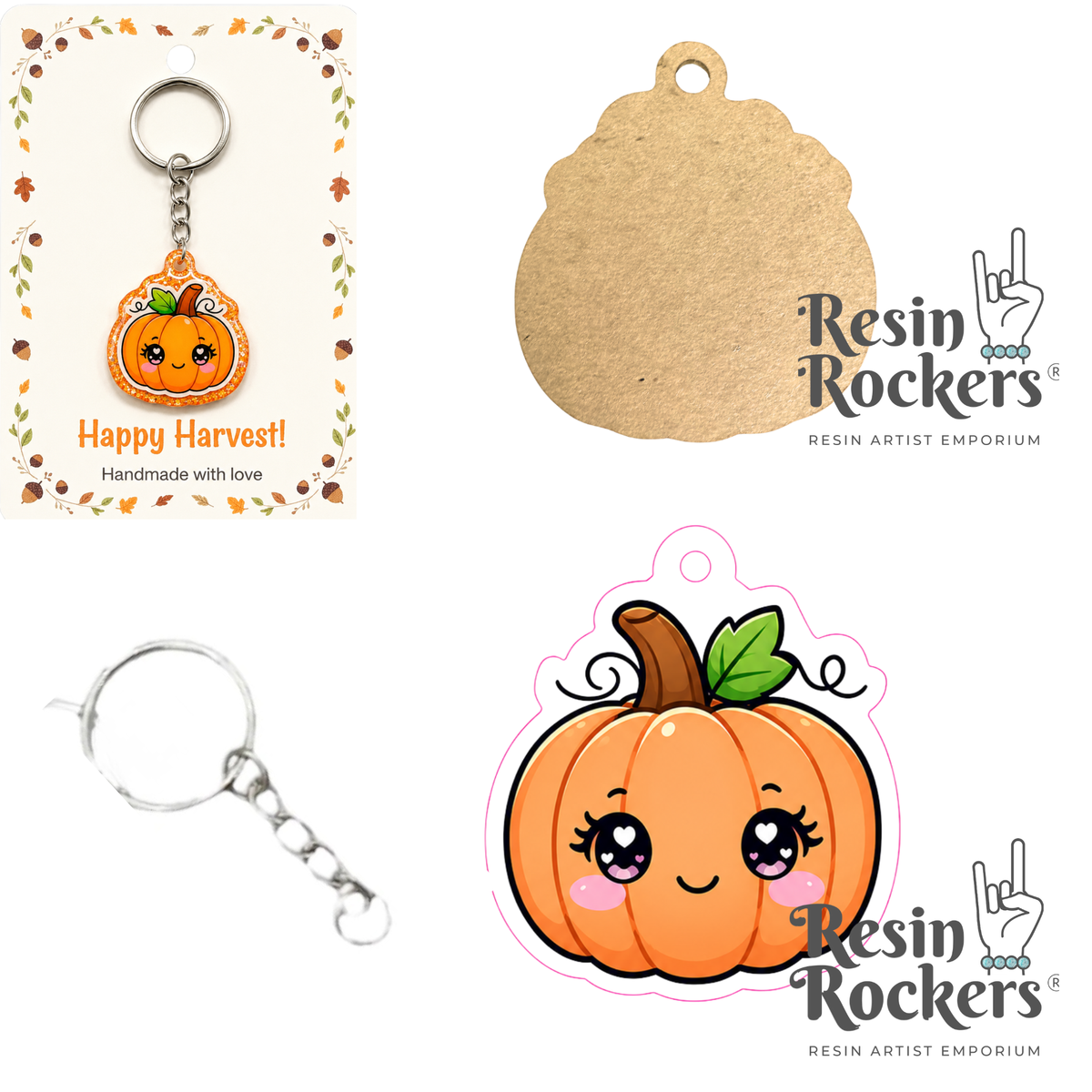 Girl Pumpkin Fall Halloween Keychain Project Pack
