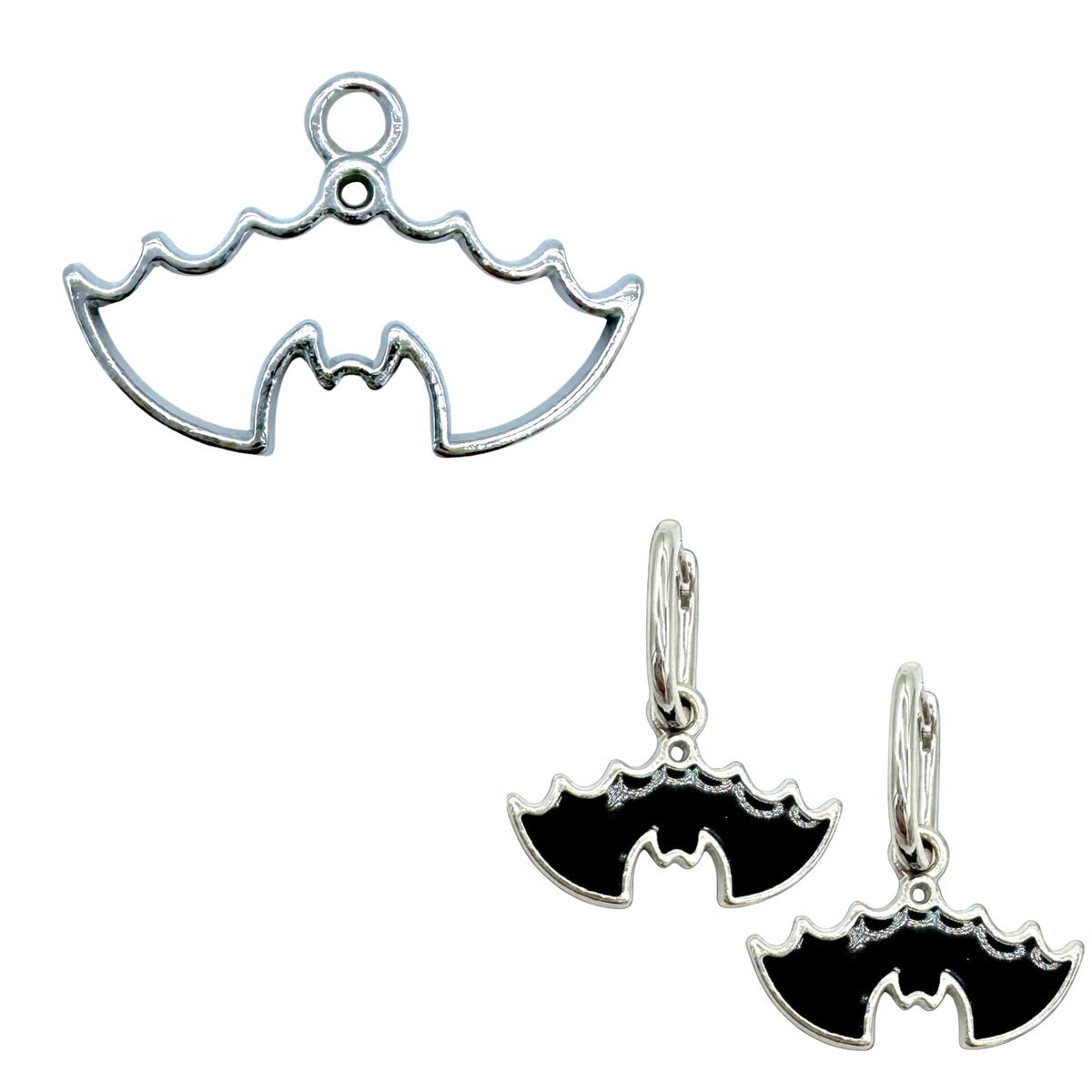 Bat Open Back Bezel Blanks - 10 Pcs