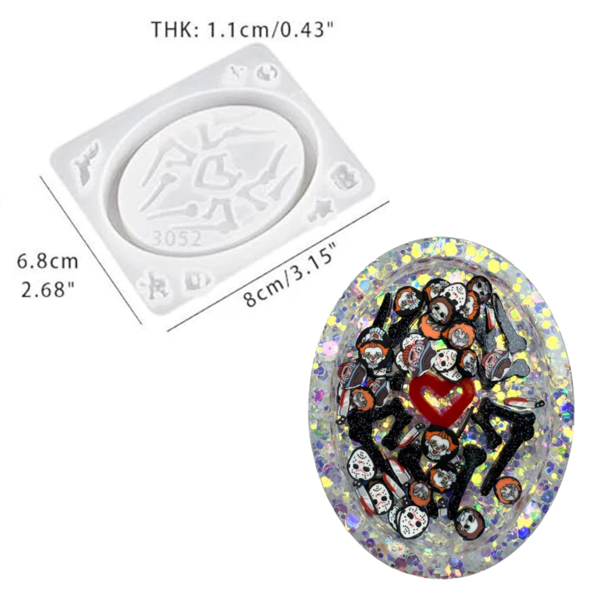 Spooky Spider Shaker Mold with Pre-cut Film