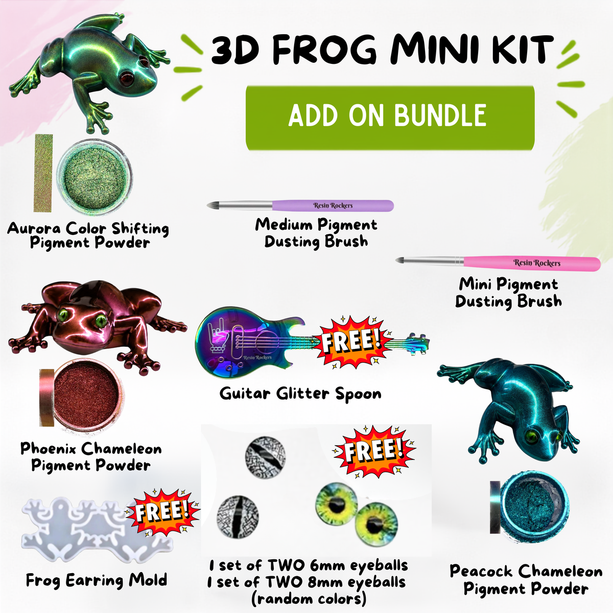 3D Frog Epoxy Resin Mini Kit Add On Bundle