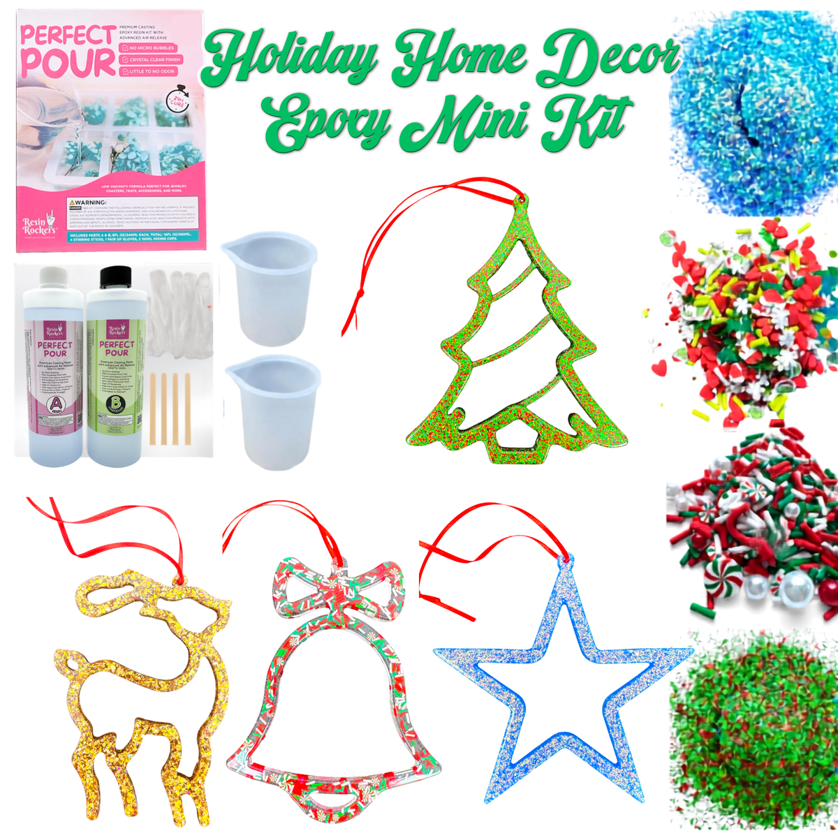 DIY Holiday Home Decor Epoxy Mold Mini Kit