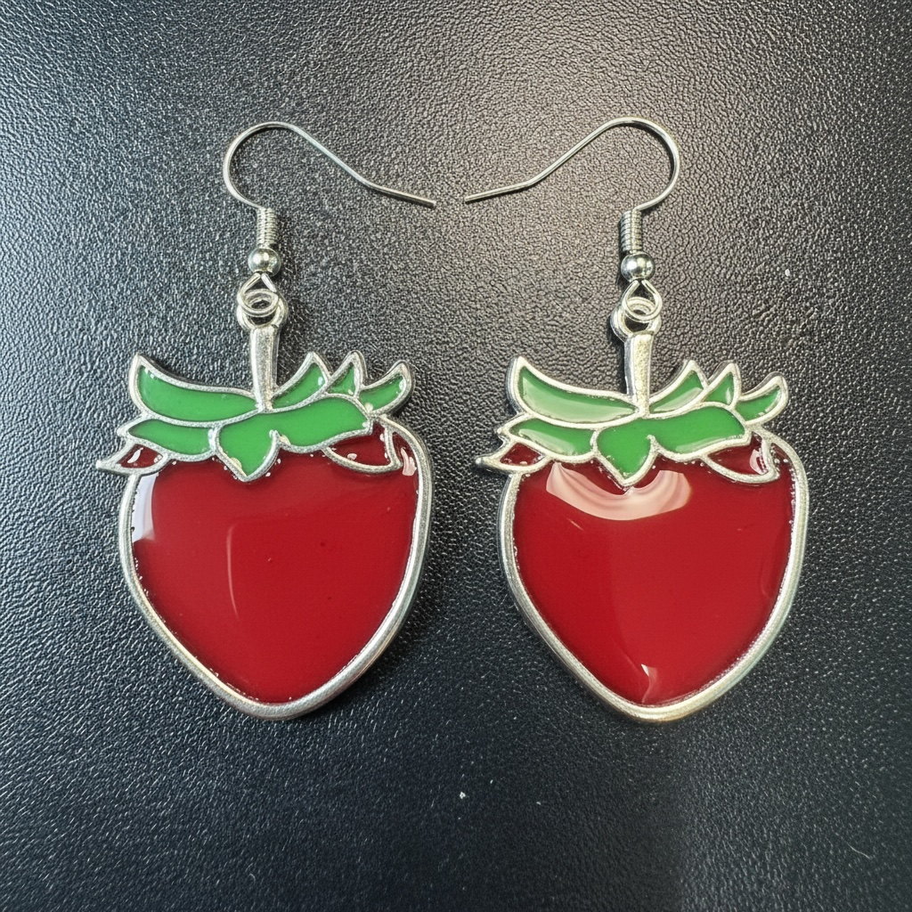 Strawberry Open Back Bezel Blank - 10 Pc