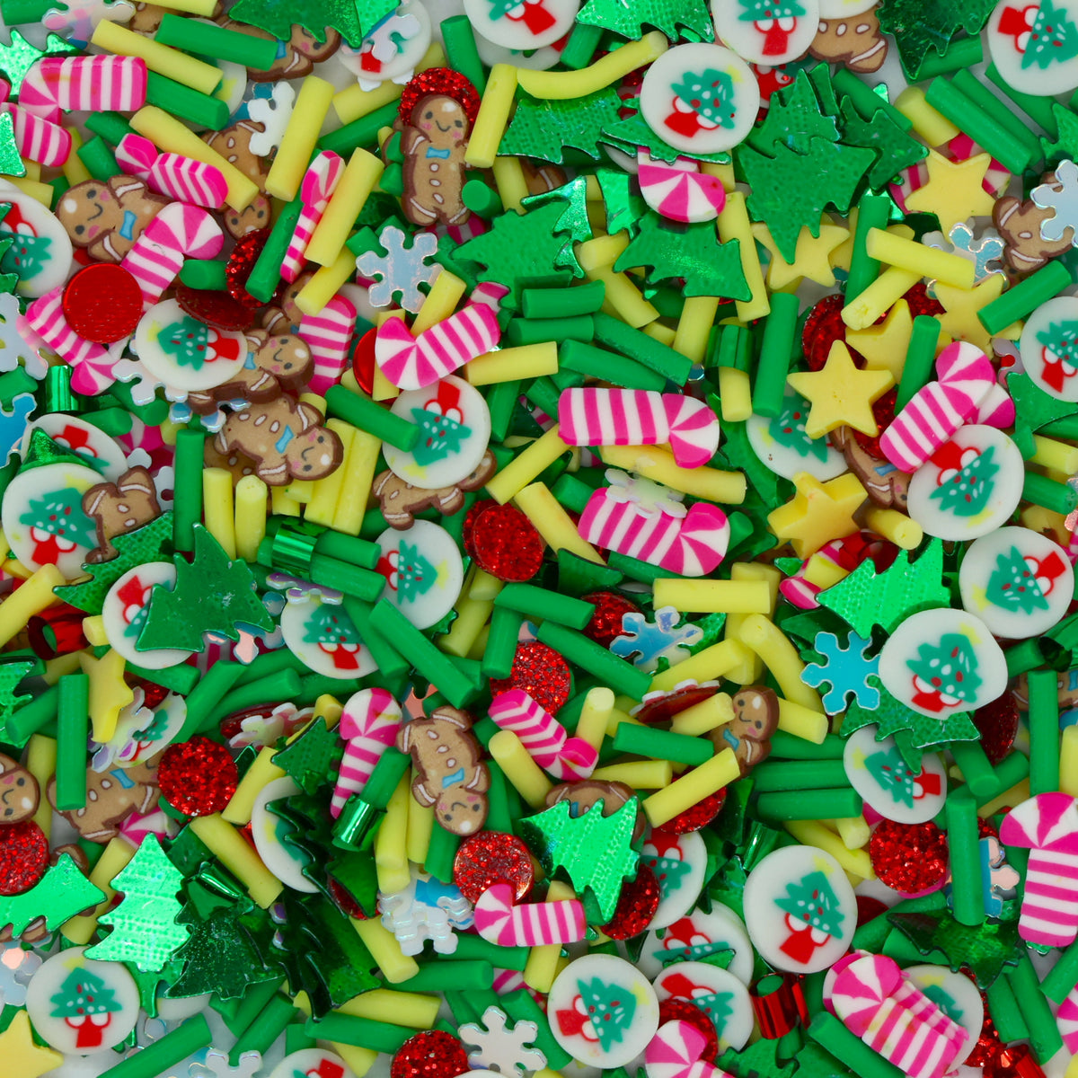 Holiday Festive Mega Mix Polymer Clay Pieces
