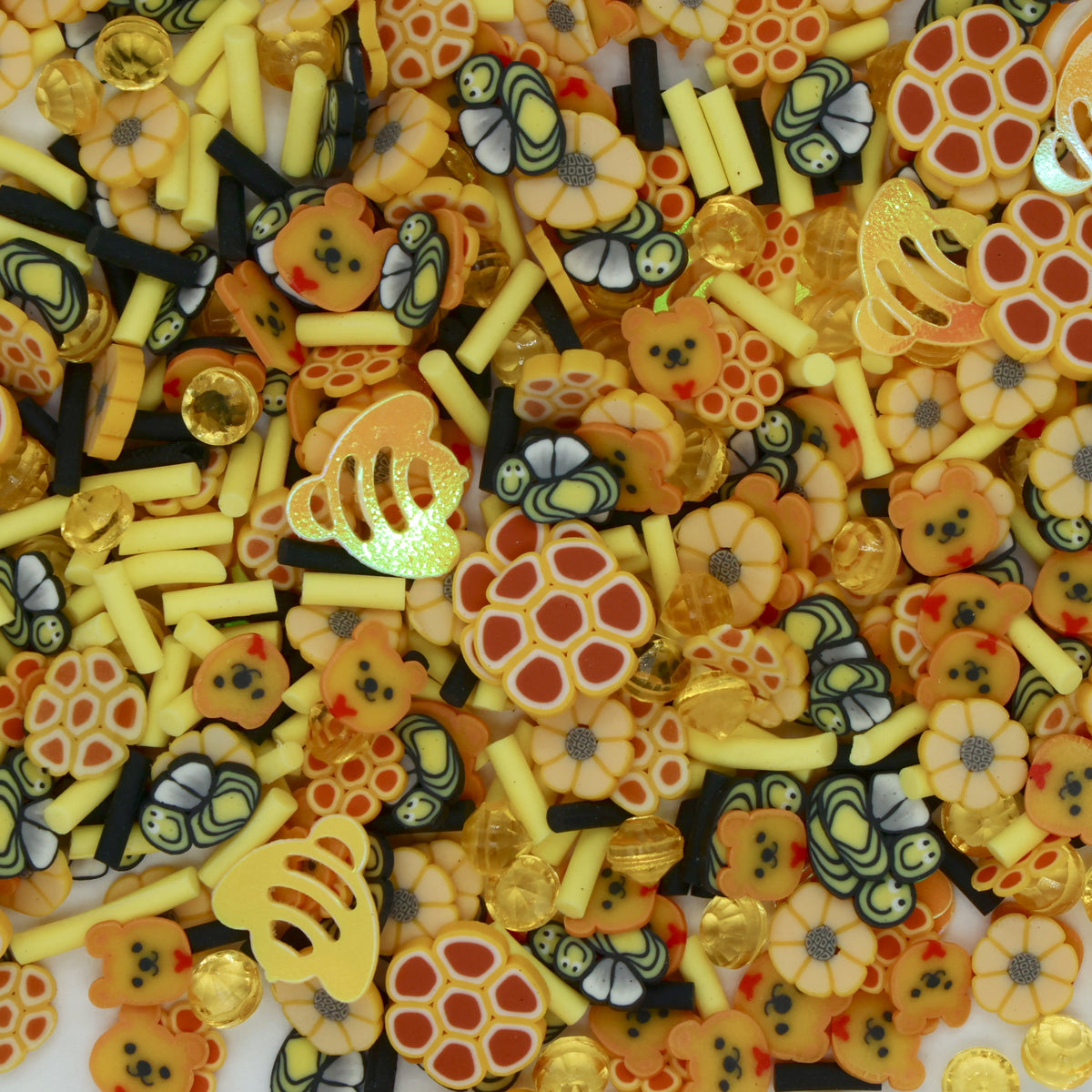 Honey Bear Bee Hive Polymer Clay Piece Mix