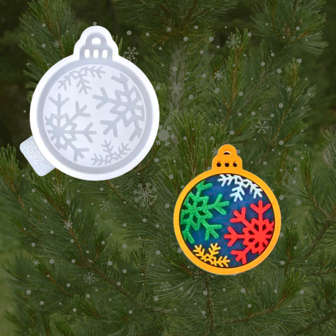 Multi Snowflake Christmas Holiday Ornament Mold for UV and Epoxy Resin Art