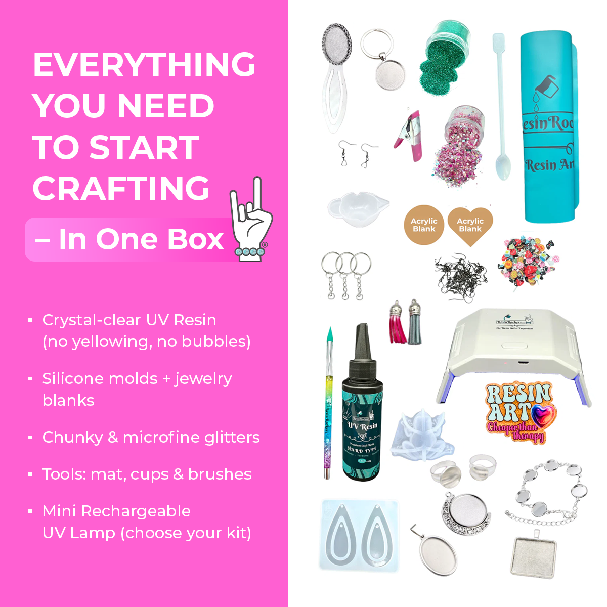 UV Resin Beginner's Kit — Everything You Need to Start Crafting + Free Class ($150 Value)