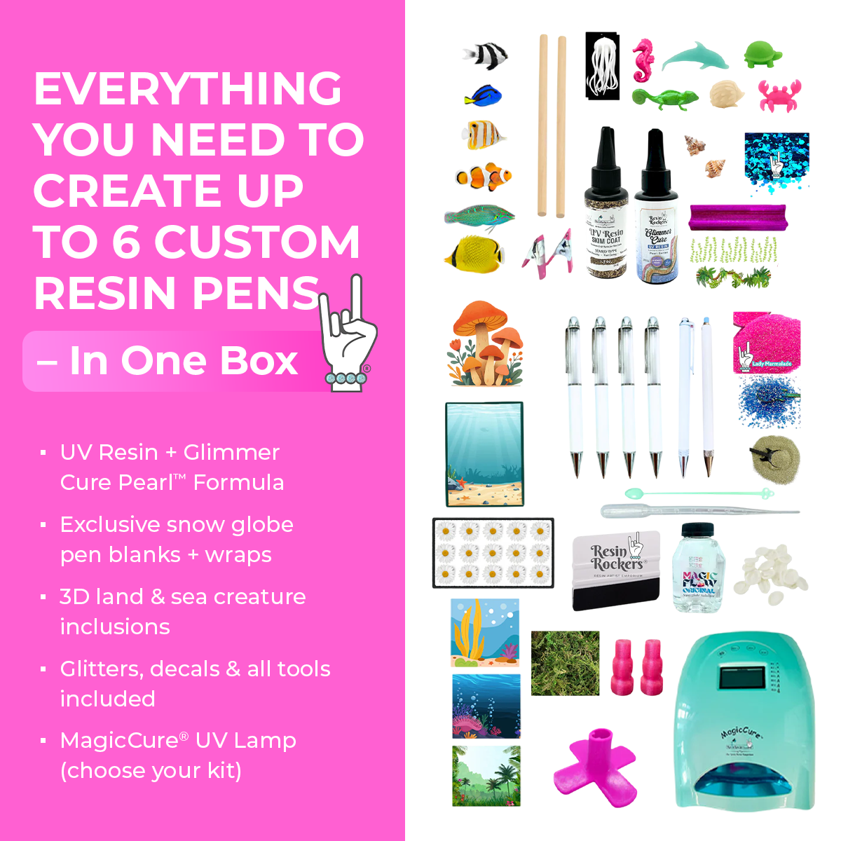 The Floating Fantasy UV Resin Pen Class Kit: Snow Globe Edition