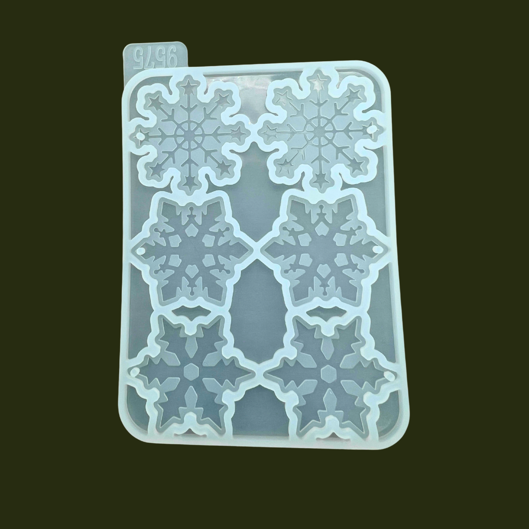 JUMBO Snowflake Holiday Ornament Silicone Mold for Epoxy Resin Art