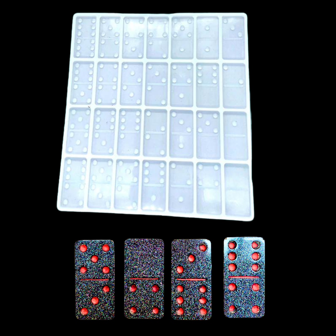 Standard Original Domino Transparent Silicone Mold for UV or Epoxy Resin Art