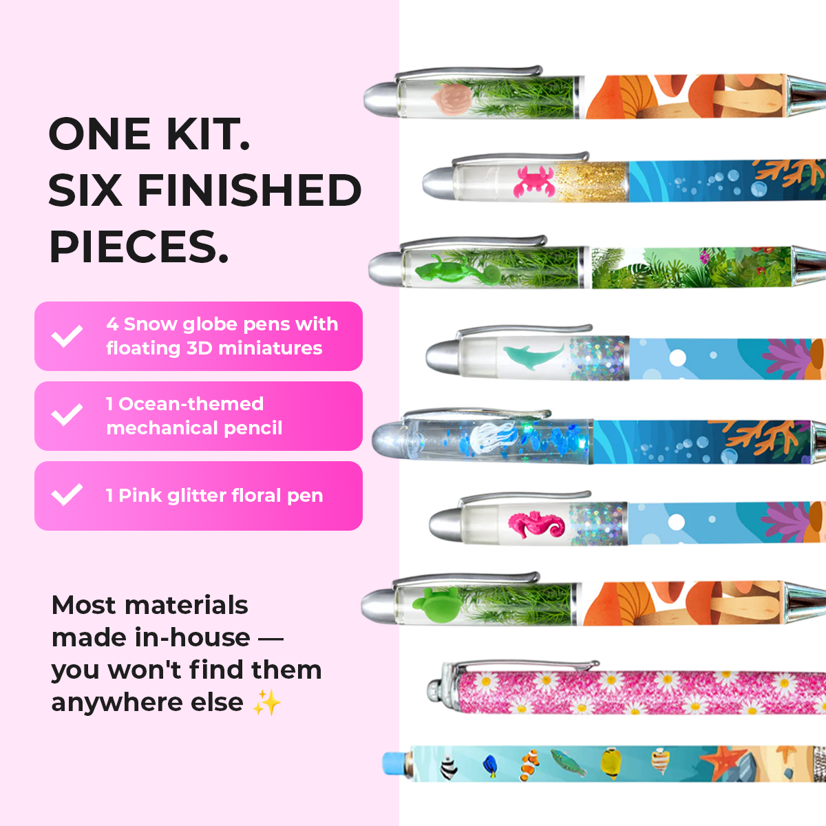 The Floating Fantasy UV Resin Pen Class Kit: Snow Globe Edition