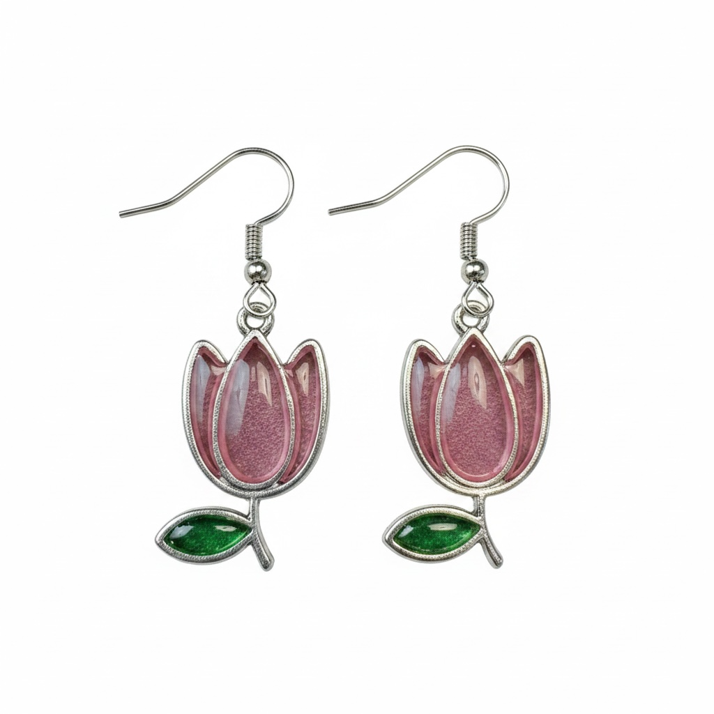 Mini Tulips Open Back Bezel Blank - 10 Pc