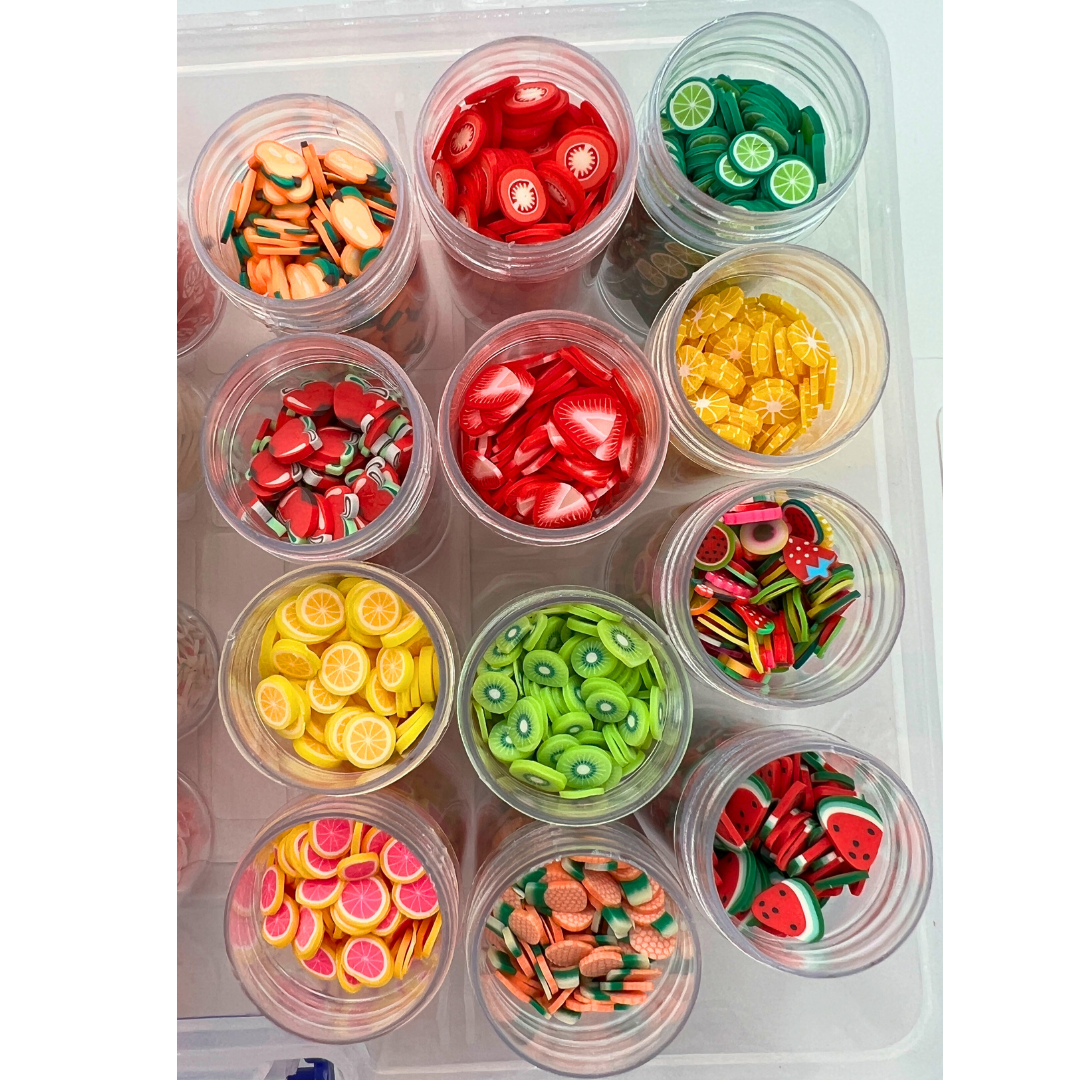 Fruit and Flower Claynation 24 Pack Polymer Clay Kit with FREE Tube Co -  Resin Rockers