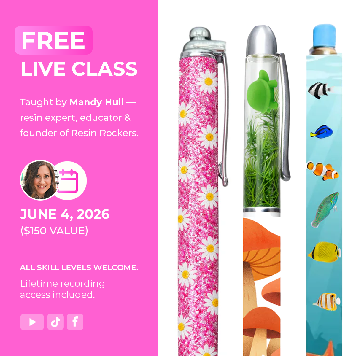The Floating Fantasy UV Resin Pen Class Kit: Snow Globe Edition