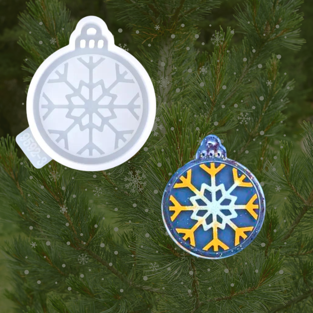 Radiating Snowflake Christmas Holiday Ornament Mold for UV and Epoxy Resin Art