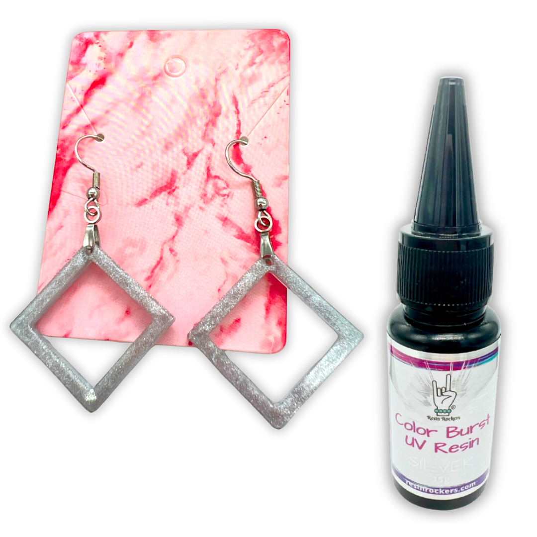 Color Burst METALLICS UV Resin Hard Type - Silver and Gold