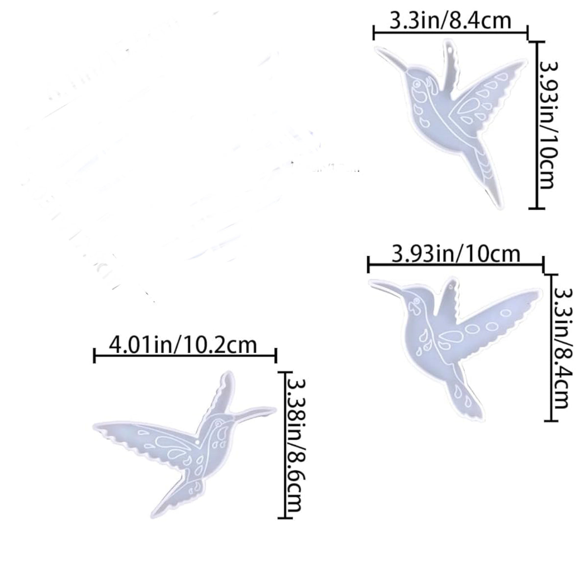 UV-safe Hummingbird Trio Mold set for UV and Epoxy Resin Art