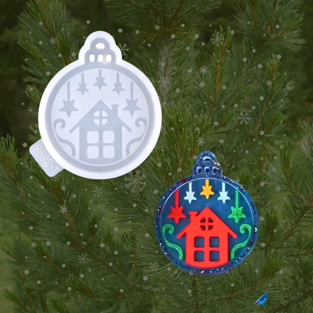 Holiday Home Christmas Holiday Ornament Mold for UV and Epoxy Resin Art