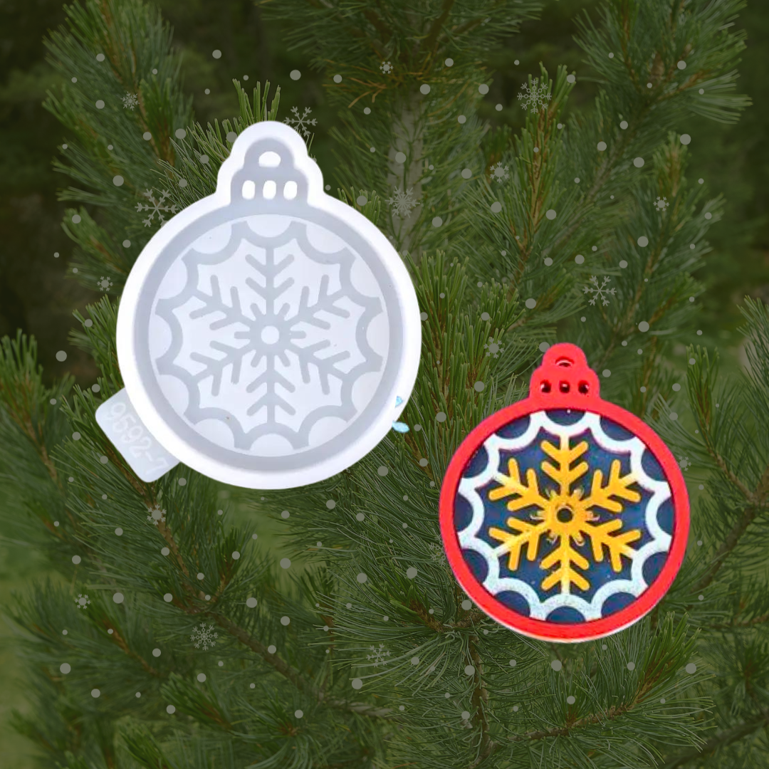 Stellar Snowflake Christmas Holiday Ornament Mold for UV and Epoxy Resin Art