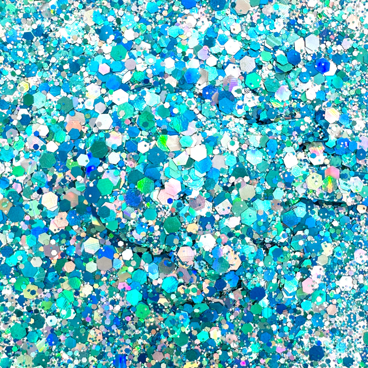 Raindance Blue and Silver Holographic Chunky Glitter Mix