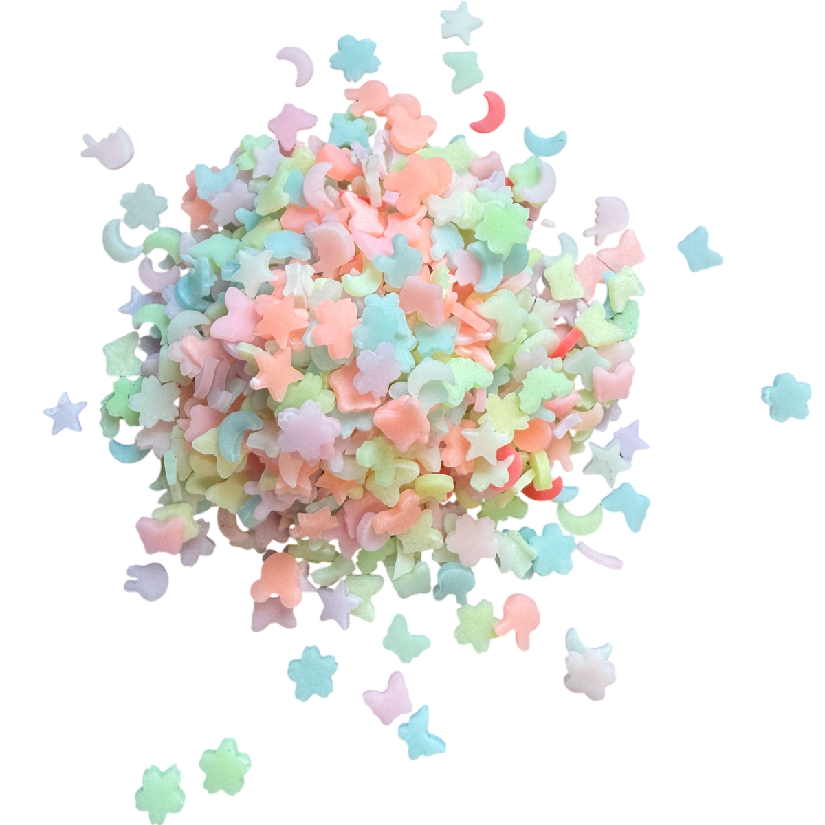 Glow in the Dark Spring Polymer Clay Piece Mix