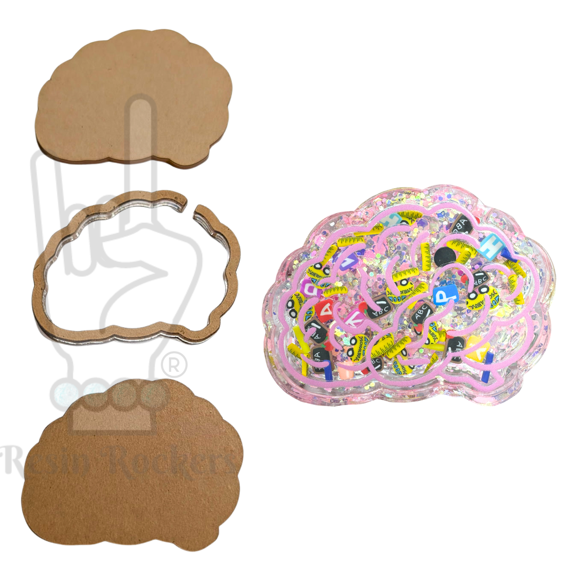 Brain Snow Globe Shaker Blank Kit