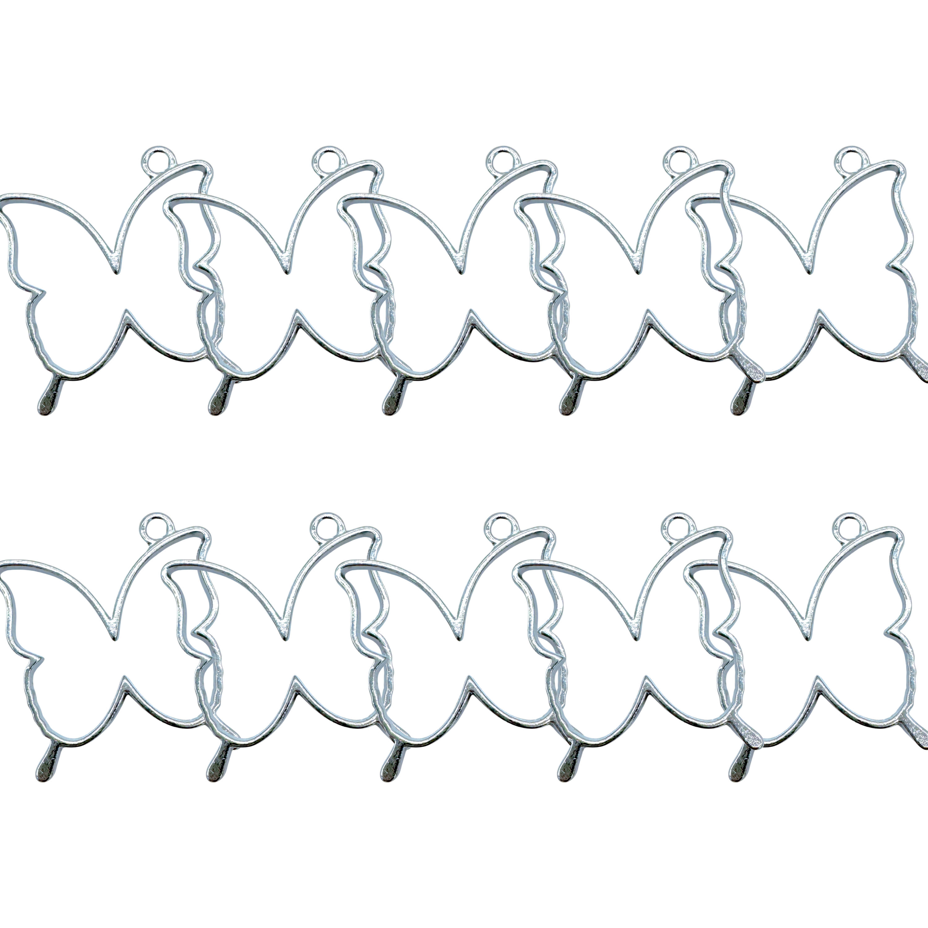 10-Pack of Butterfly Open Back Pendant or Earring Bezel Blanks