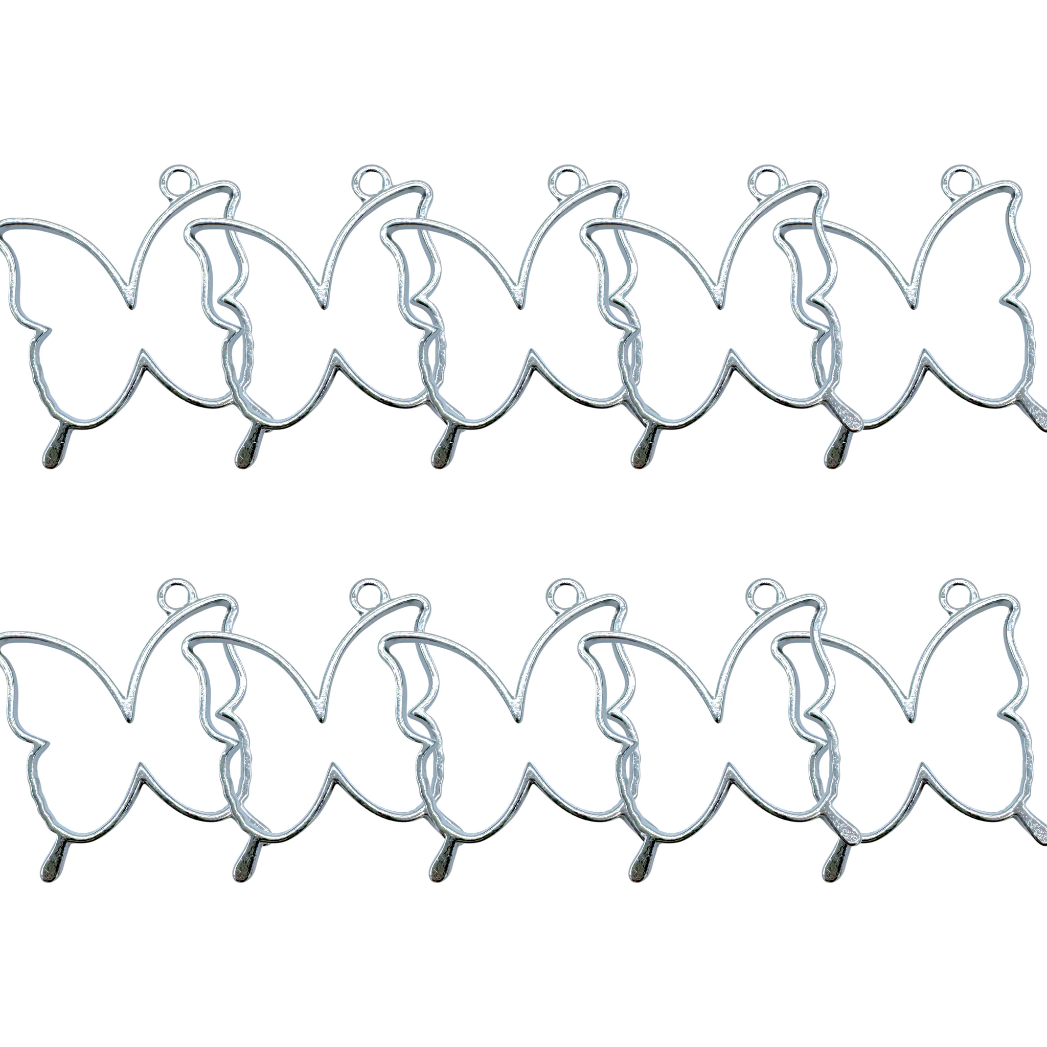 10-Pack of Butterfly Open Back Pendant or Earring Bezel Blanks