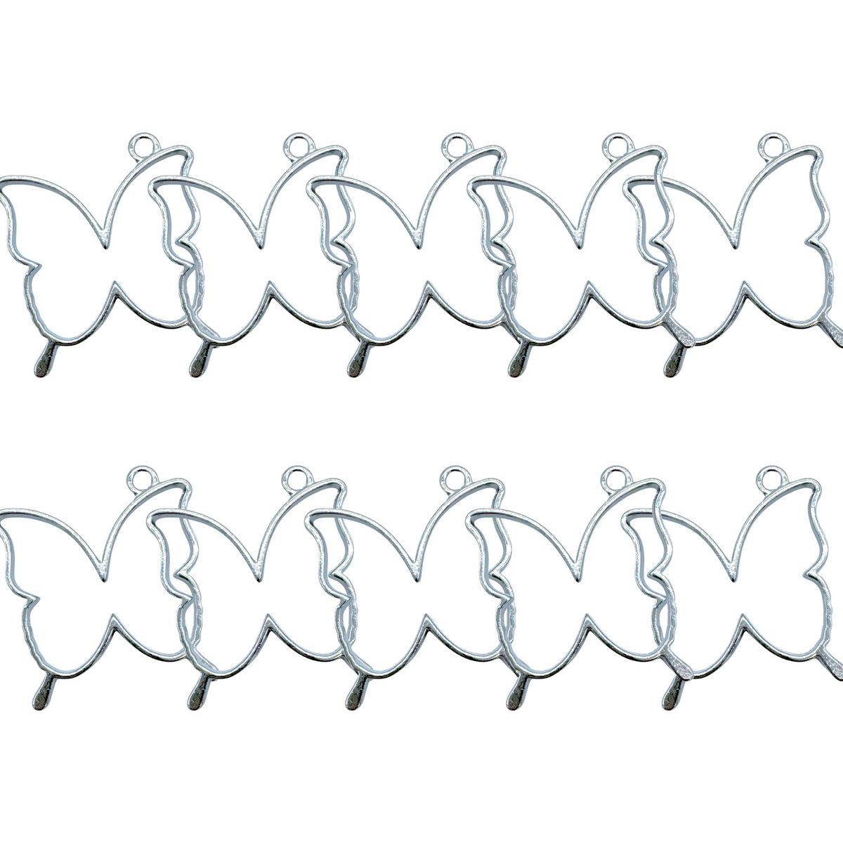 10-Pack of Butterfly Open Back Pendant or Earring Bezel Blanks