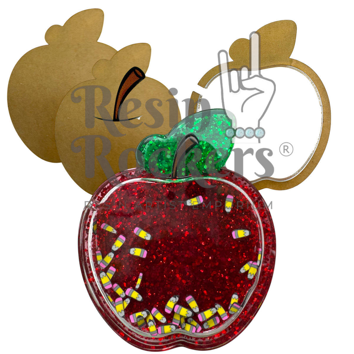 Apple Teacher Gift Shaker Snow Globe Shaker Blank Kit