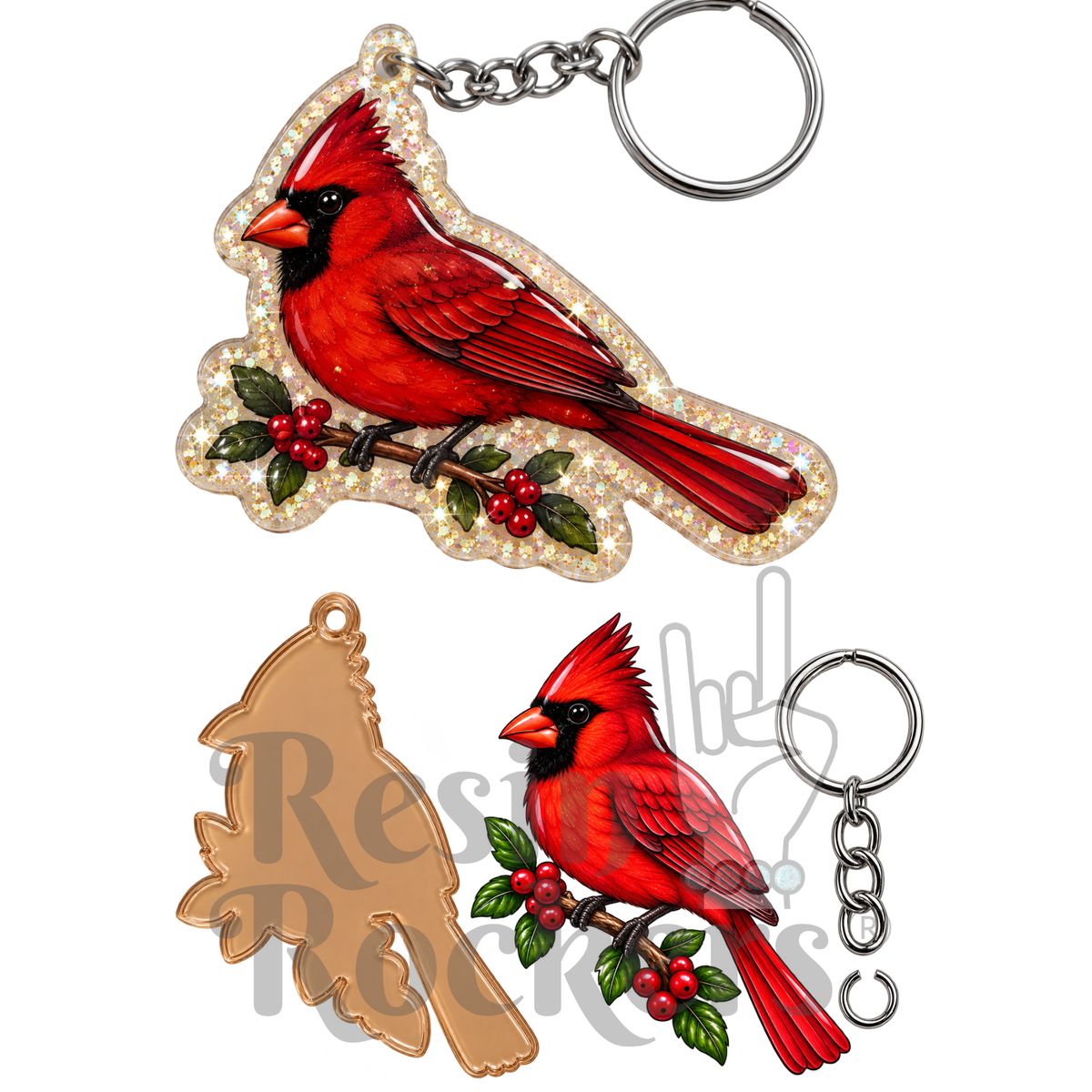 Cardinal Bird Keychain Project Pack