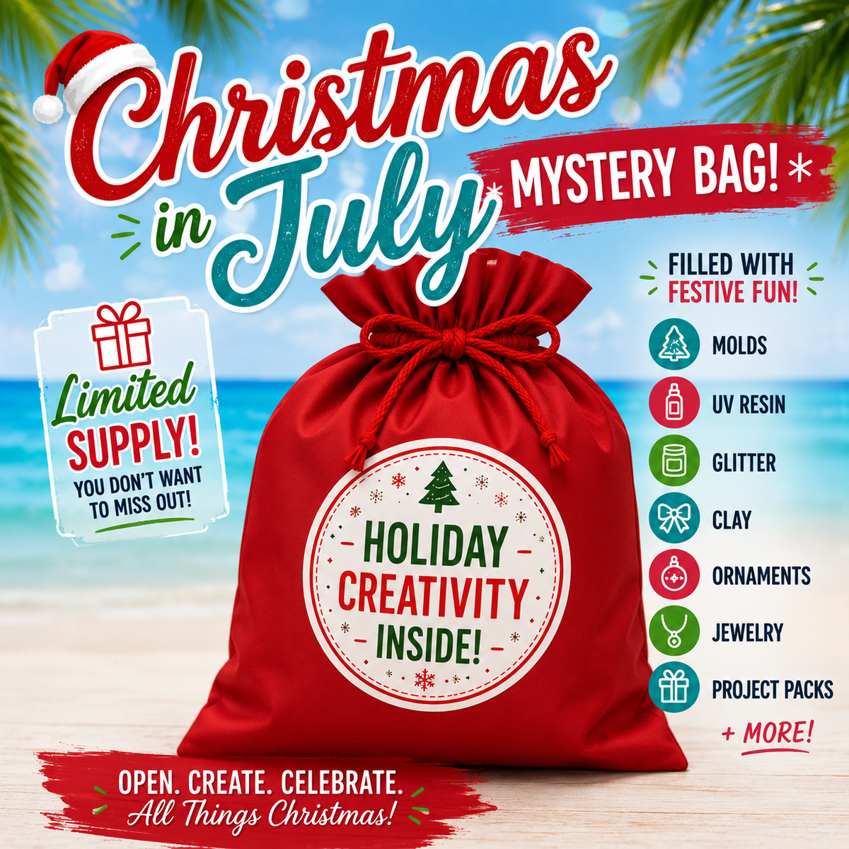 Christmas In July Mystery Project Pack Resin Grab Bag
