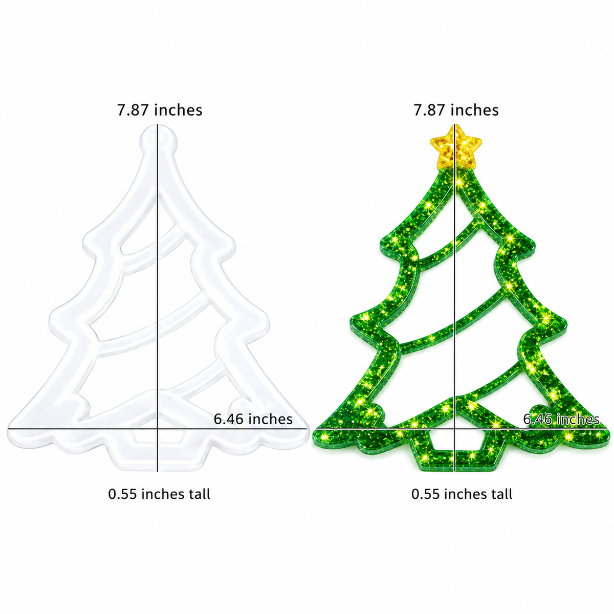 Open-Center Christmas Tree Ornament Mold