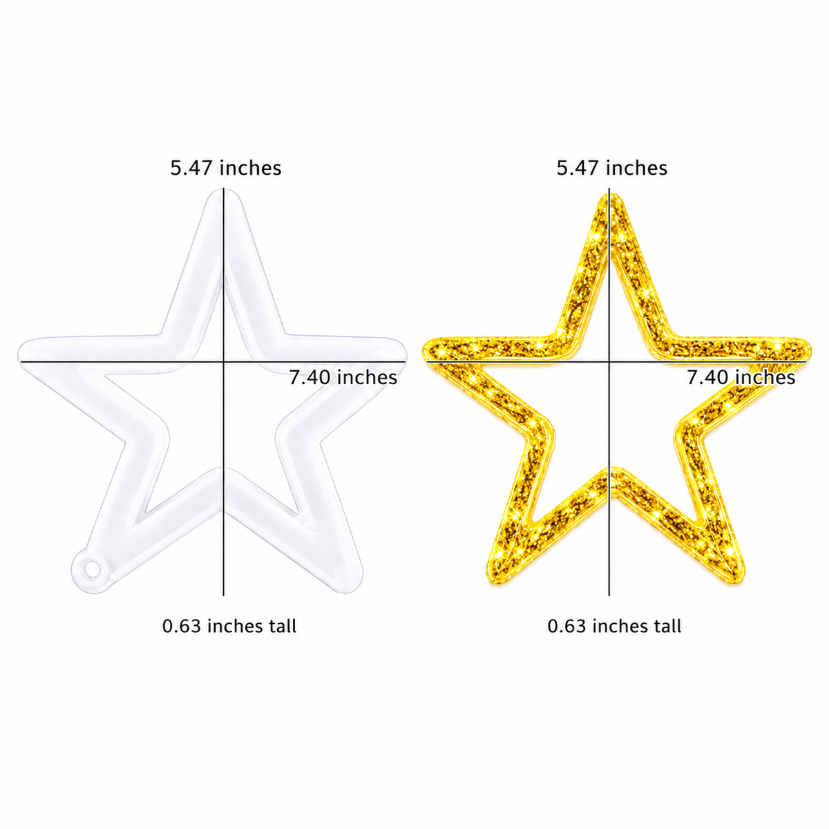 Open Star Ornament Mold