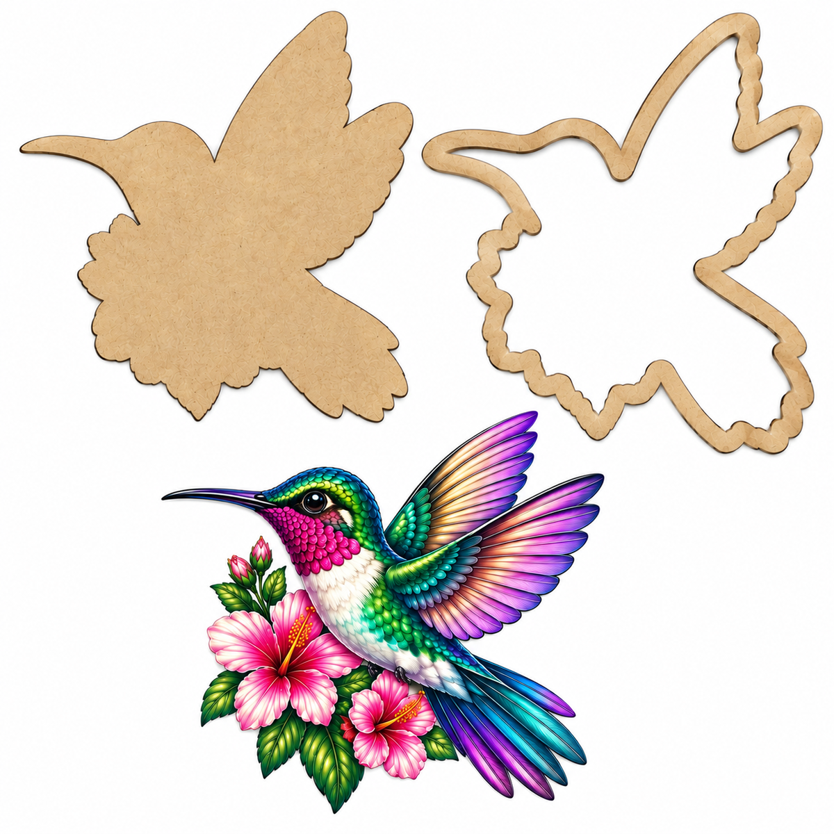 Hummingbird Snow Globe Shaker Blank Kit with UV DTF Decal