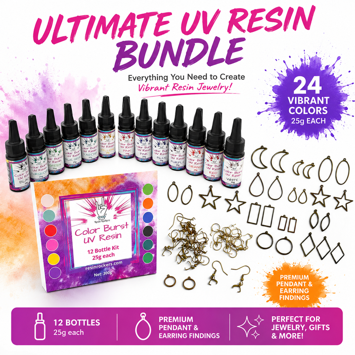 Easy Earring UV Resin Crafting Kit