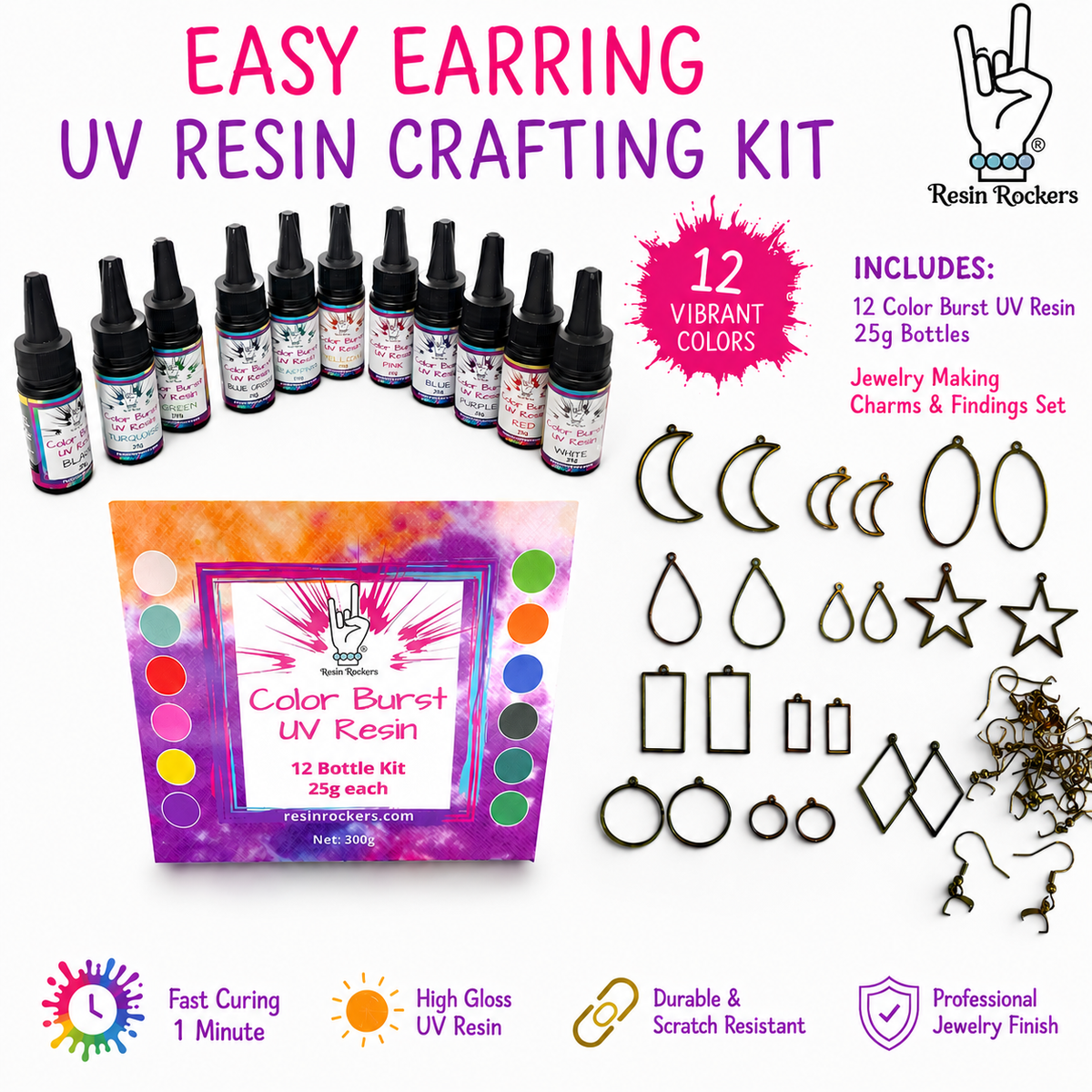 Easy Earring UV Resin Crafting Kit