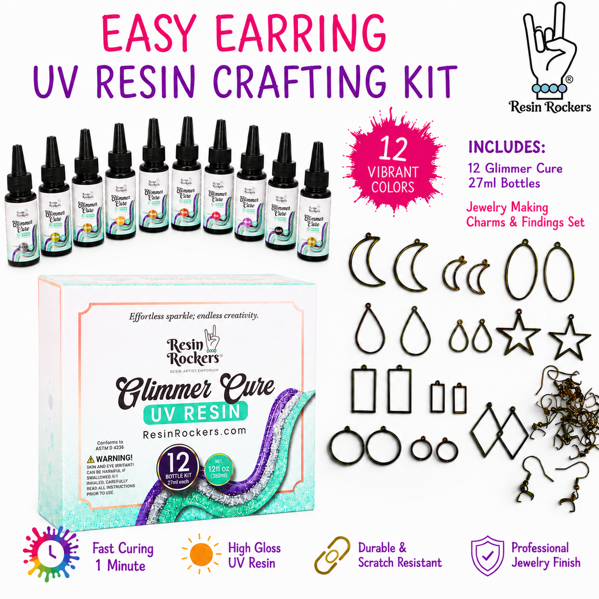 Easy Earring UV Resin Crafting Kit