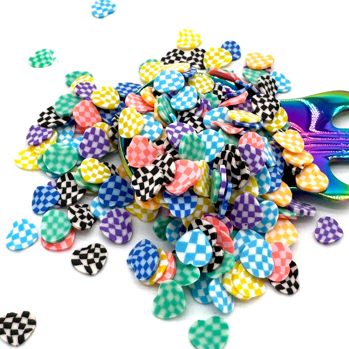 Checkered Heart Polymer Clay Mix