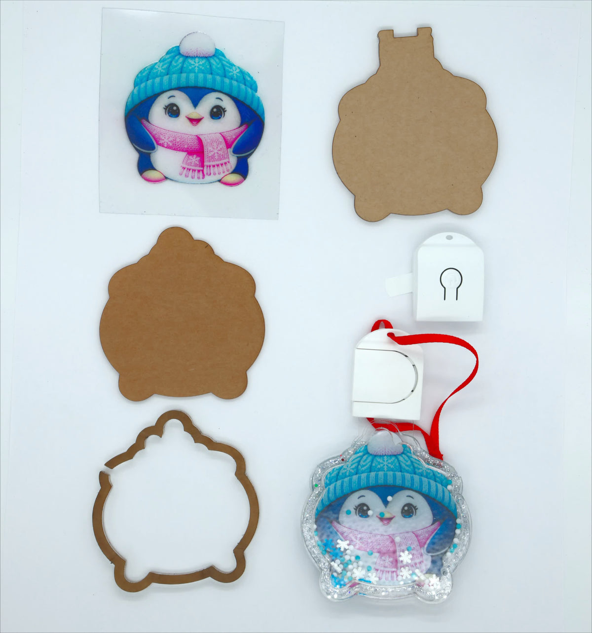 Chilly Penguin LED Light Up Snow Globe Shaker Kit