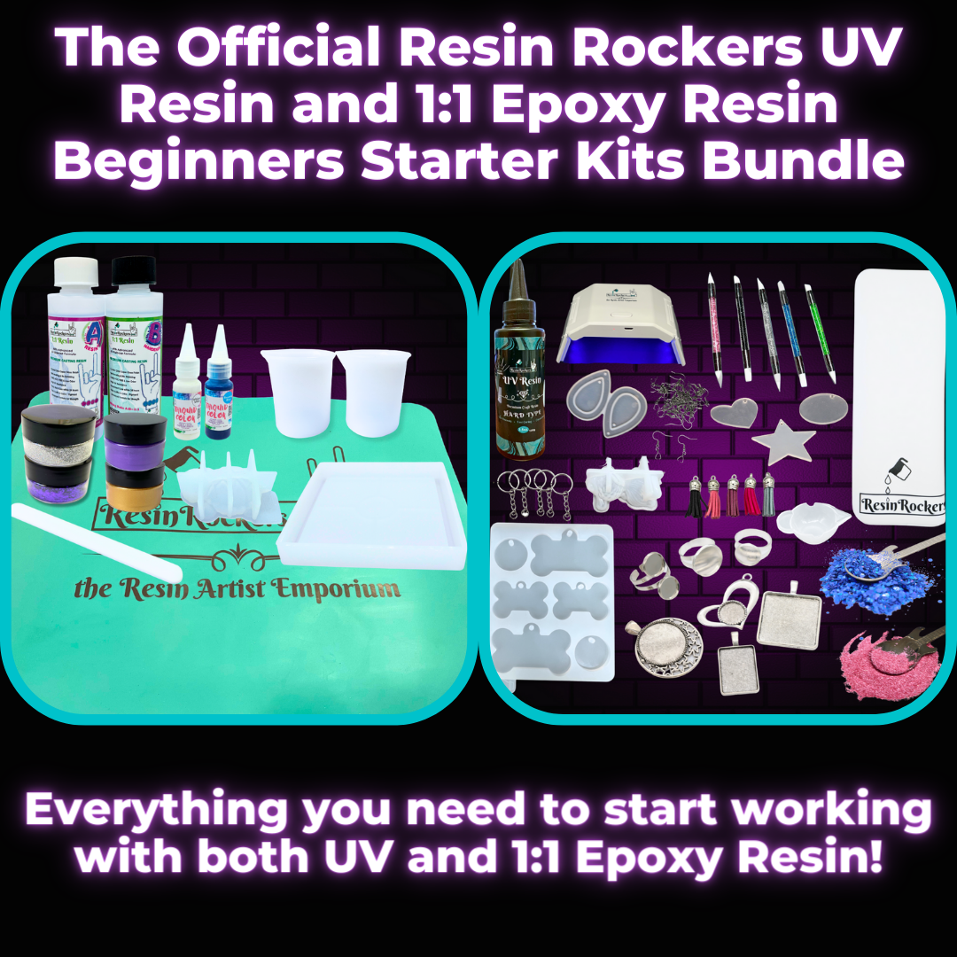 The Official Resin Rockers UV Resin and 1:1 Epoxy Resin Beginners Starter Kit Bundle