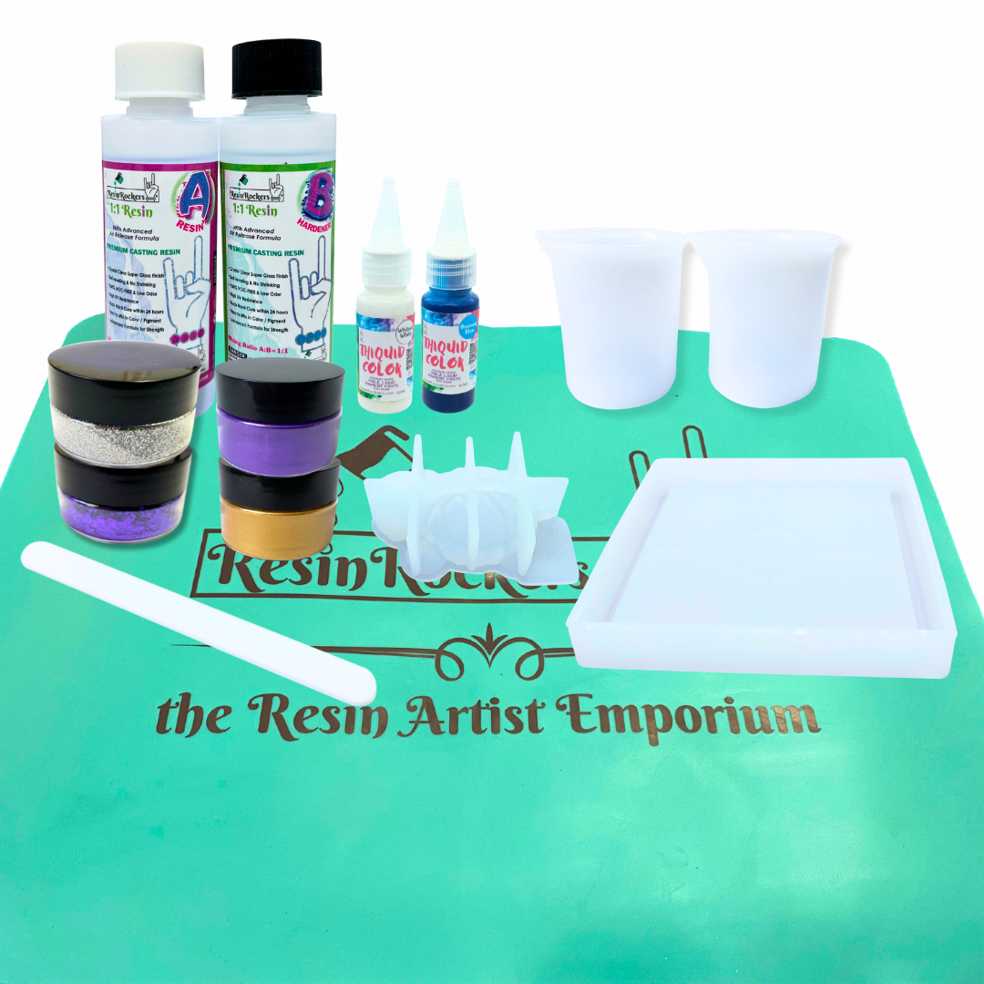 The Official Resin Rockers Perfect Pour 1:1 Premium Epoxy Resin Beginners Starter Kit