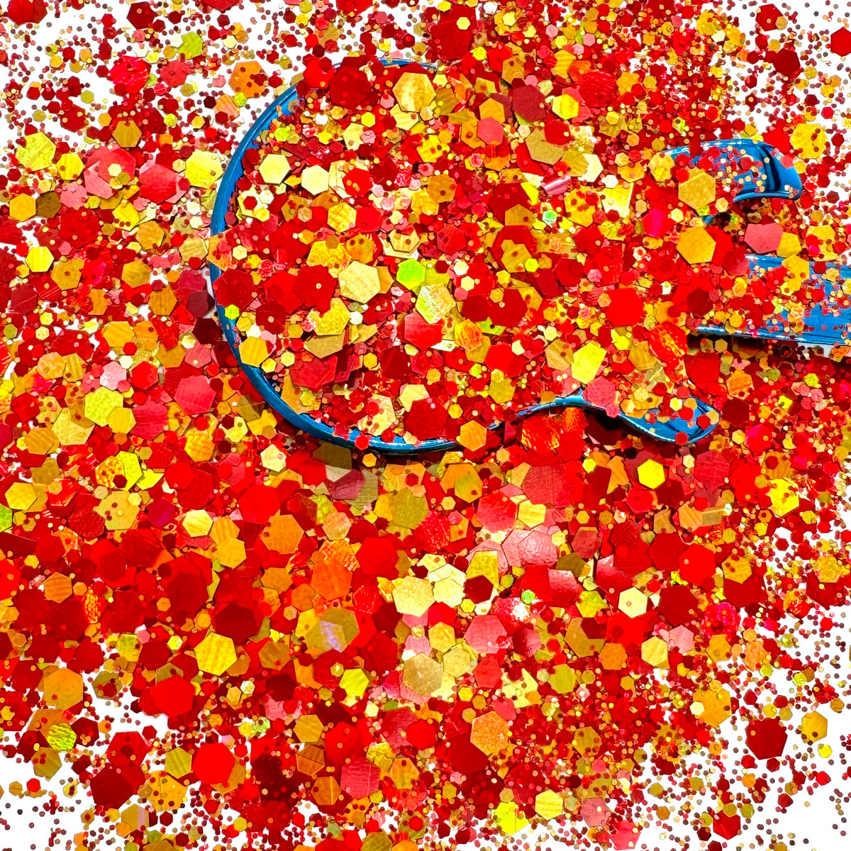 Midnight Sun Red and Gold Holographic Chunky Glitter Mix